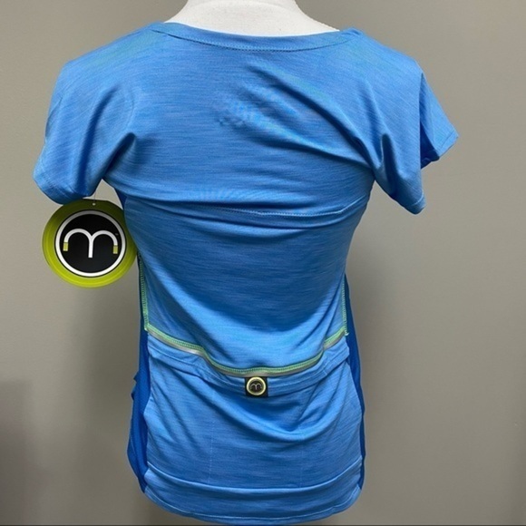 Moxie Cycling Co. Wrap Tee Solid Azure Blue - Picture 3 of 6